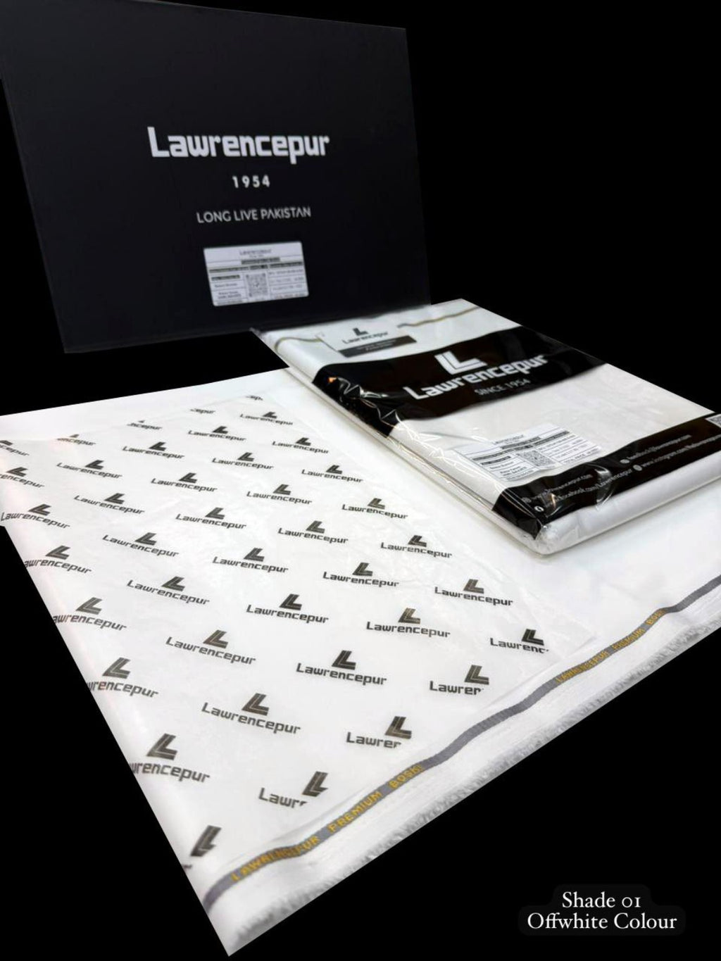 Lawrencepur premium Boski off-white unstitched fabric