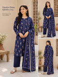 3-Piece Unstitched Suit – Blue